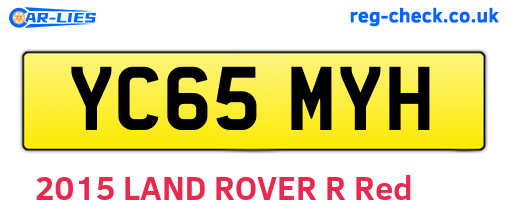 YC65MYH are the vehicle registration plates.