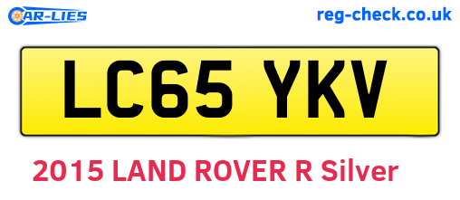 LC65YKV are the vehicle registration plates.