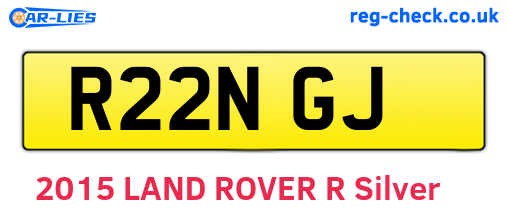 R22NGJ are the vehicle registration plates.