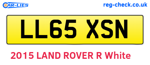 LL65XSN are the vehicle registration plates.