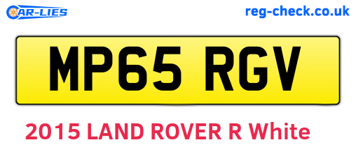 MP65RGV are the vehicle registration plates.