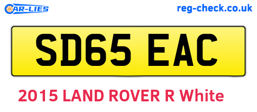 SD65EAC are the vehicle registration plates.