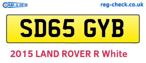 SD65GYB are the vehicle registration plates.