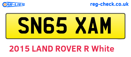 SN65XAM are the vehicle registration plates.