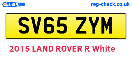SV65ZYM are the vehicle registration plates.