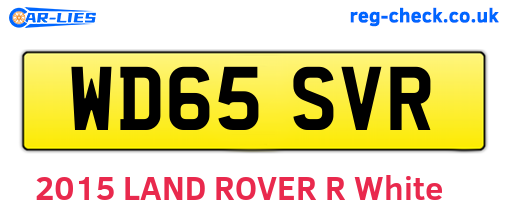WD65SVR are the vehicle registration plates.