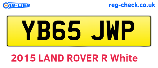 YB65JWP are the vehicle registration plates.
