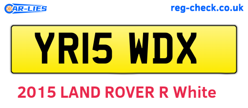 YR15WDX are the vehicle registration plates.