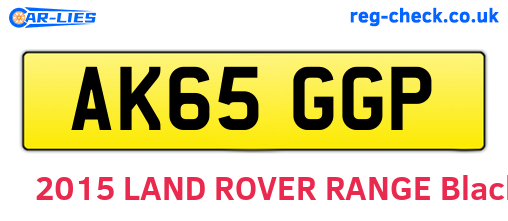 AK65GGP are the vehicle registration plates.