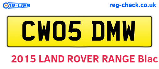 CW05DMW are the vehicle registration plates.