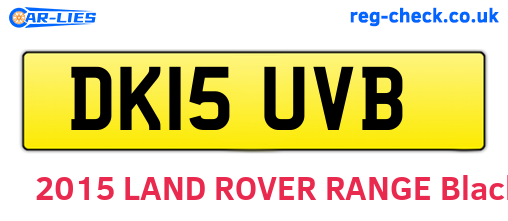DK15UVB are the vehicle registration plates.