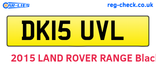 DK15UVL are the vehicle registration plates.