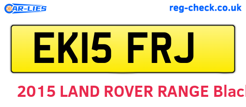 EK15FRJ are the vehicle registration plates.