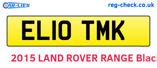 EL10TMK are the vehicle registration plates.