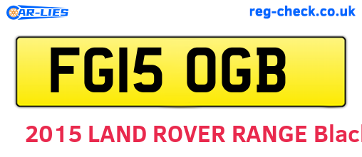 FG15OGB are the vehicle registration plates.