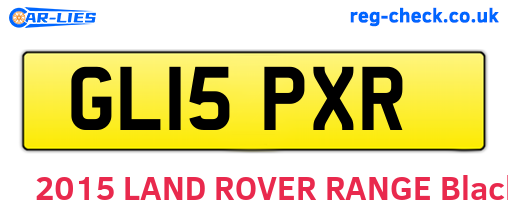 GL15PXR are the vehicle registration plates.