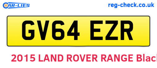 GV64EZR are the vehicle registration plates.