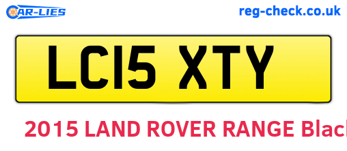 LC15XTY are the vehicle registration plates.