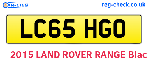 LC65HGO are the vehicle registration plates.