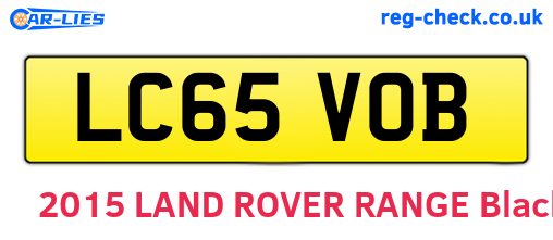 LC65VOB are the vehicle registration plates.