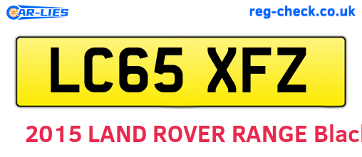 LC65XFZ are the vehicle registration plates.