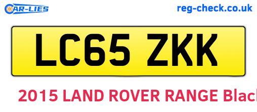 LC65ZKK are the vehicle registration plates.