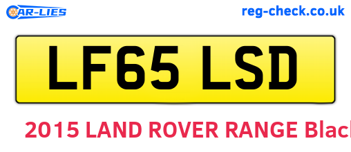 LF65LSD are the vehicle registration plates.