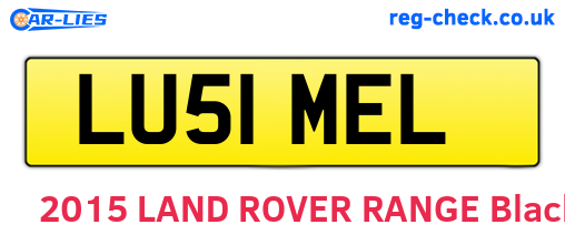 LU51MEL are the vehicle registration plates.