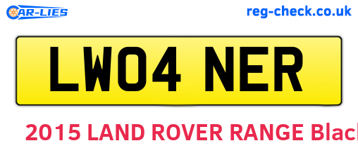 LW04NER are the vehicle registration plates.