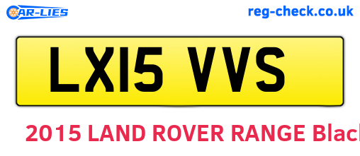 LX15VVS are the vehicle registration plates.