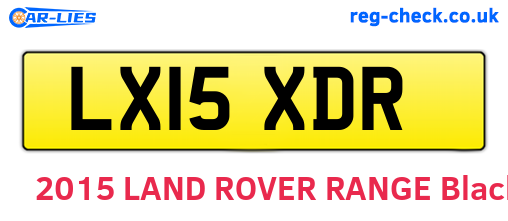 LX15XDR are the vehicle registration plates.