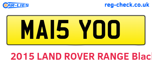 MA15YOO are the vehicle registration plates.