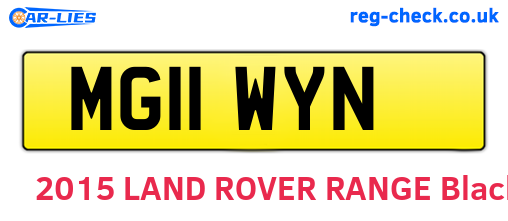 MG11WYN are the vehicle registration plates.