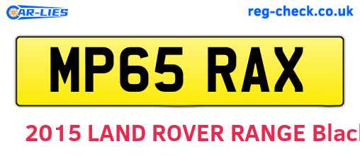 MP65RAX are the vehicle registration plates.