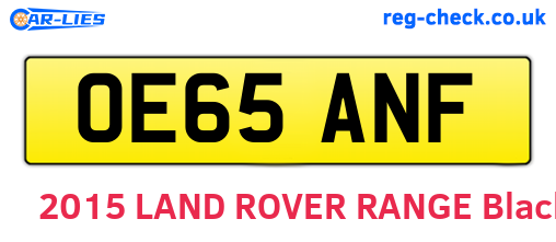 OE65ANF are the vehicle registration plates.
