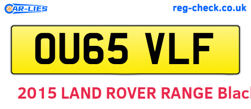 OU65VLF are the vehicle registration plates.
