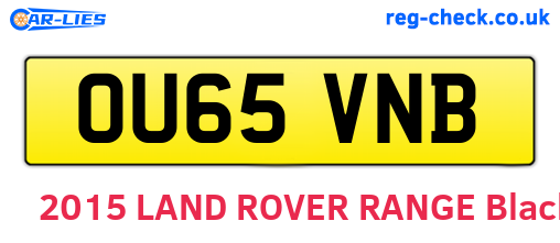 OU65VNB are the vehicle registration plates.