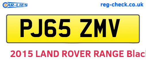 PJ65ZMV are the vehicle registration plates.