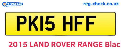 PK15HFF are the vehicle registration plates.