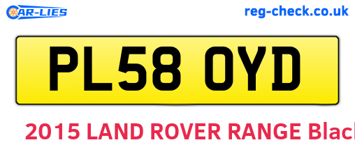 PL58OYD are the vehicle registration plates.