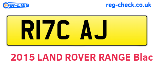 R17CAJ are the vehicle registration plates.