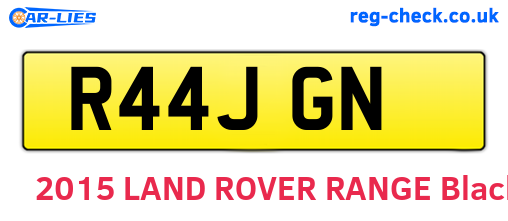R44JGN are the vehicle registration plates.