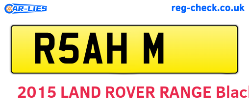 R5AHM are the vehicle registration plates.
