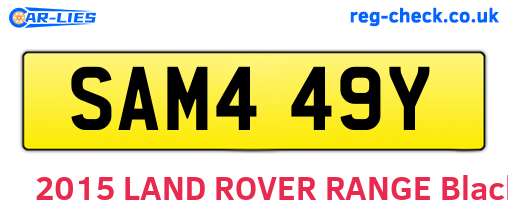 SAM449Y are the vehicle registration plates.