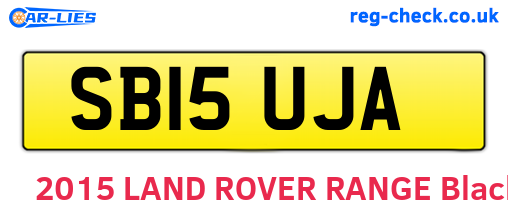 SB15UJA are the vehicle registration plates.