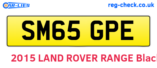SM65GPE are the vehicle registration plates.