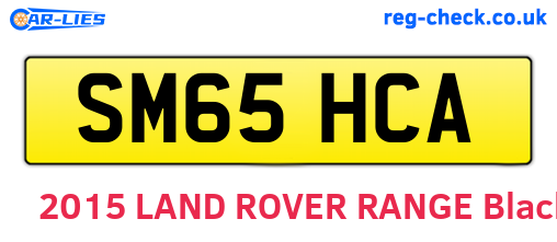 SM65HCA are the vehicle registration plates.