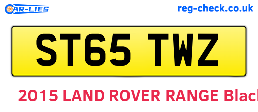 ST65TWZ are the vehicle registration plates.