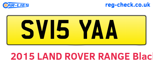 SV15YAA are the vehicle registration plates.