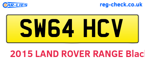 SW64HCV are the vehicle registration plates.